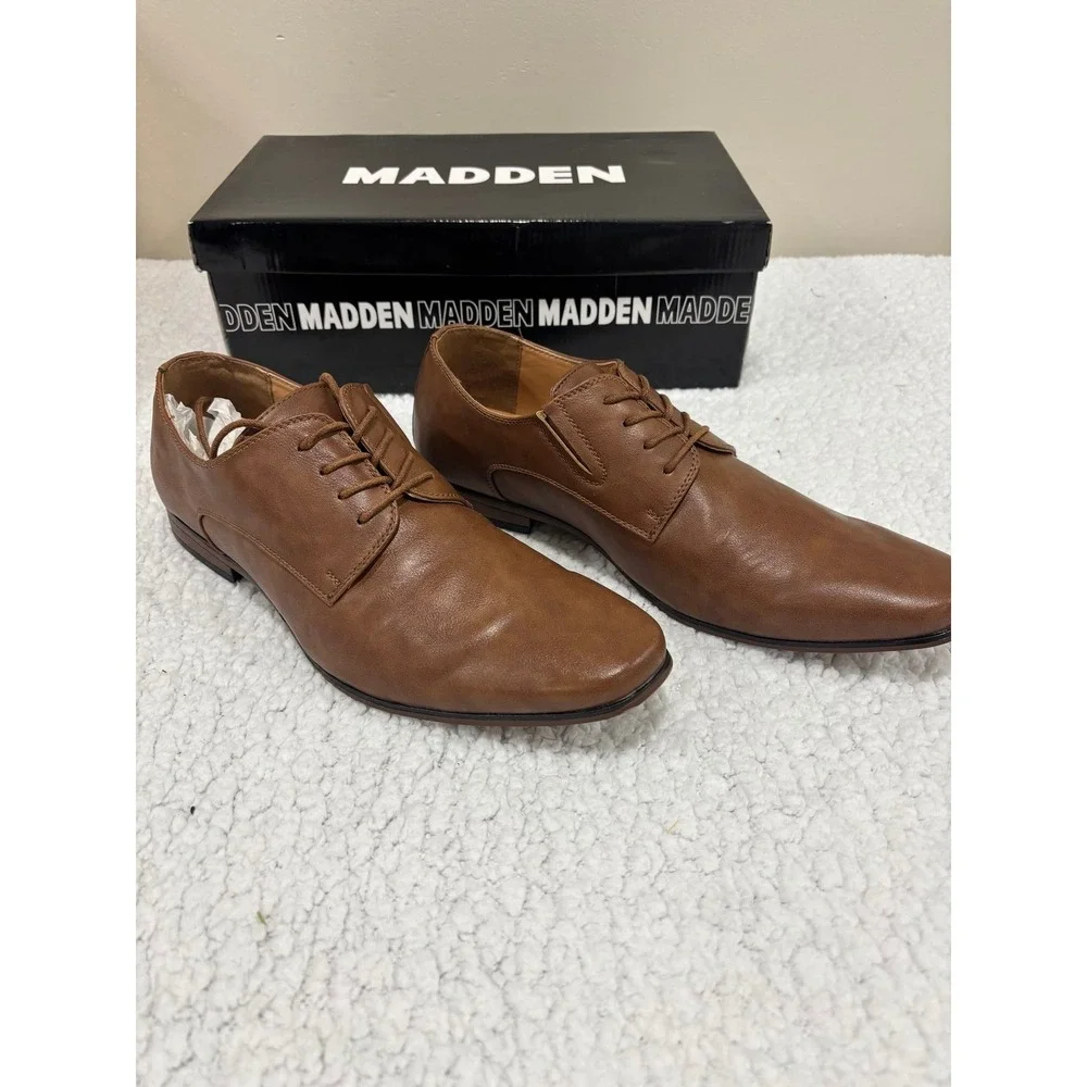 Madden 10 Tan M-Ulrich Men Oxford Dress Shoe Casual Preppy Business Professional